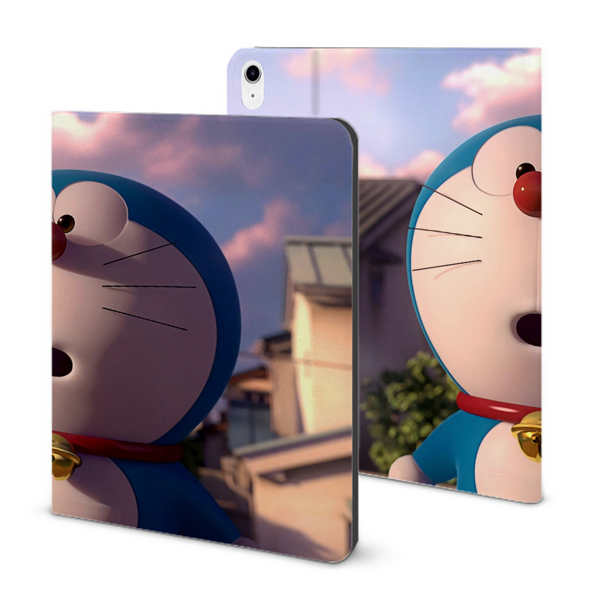 （画像用） ドラえもん Doraemon IPad ケース ブック型 PUレザー TPU 耐衝撃 軽量 薄型 ペン収納なし 全面保護 IPad 各モデル対応